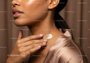Close-up of Woman Applying Moisturizer on Neck for Skin Care