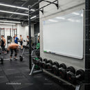 Group training session in modern gym with dumbbells