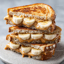 Banana and Peanut Butter Sandwich on Toasted Bread
