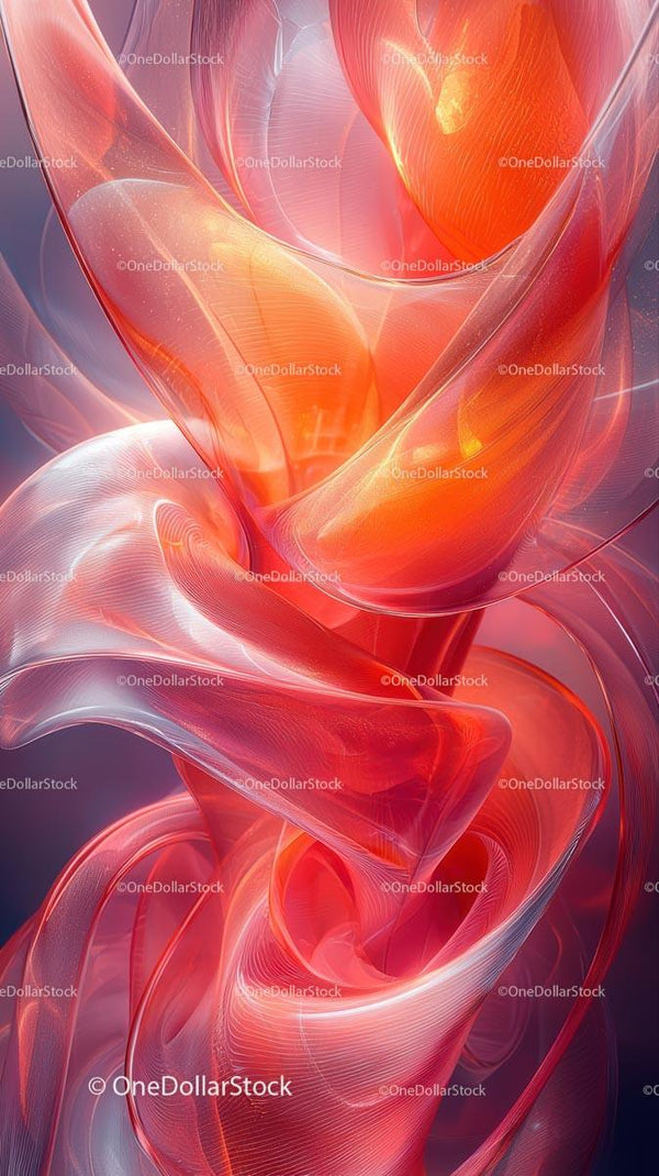 Dynamic Abstract Art with Flowing Lines and Vibrant Colors
