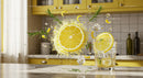 Refreshing Lemon Splash with Ice and Rosemary Herb