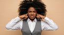 Frustrated Young Woman Covering Ears Expressing Displeasure