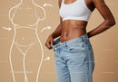 Slim Woman in Jeans with Toned Abs Highlighting Fitness and Casual Style