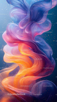 Colorful Swirling Smoke Abstract Background for Creative Design