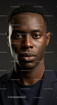 Confident young man portrait with thoughtful expression
