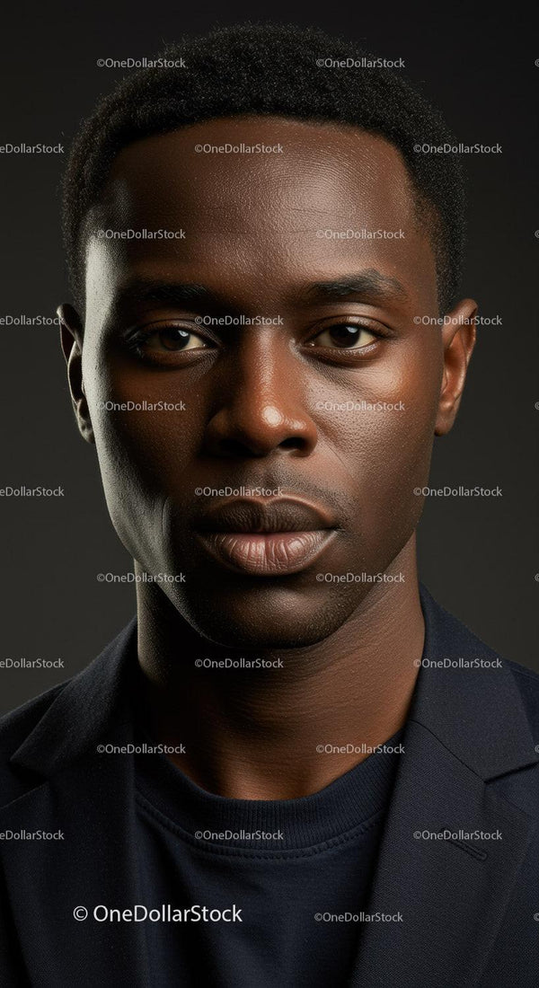 Confident young man portrait with thoughtful expression