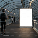 Empty Advertising Board in Urban Pedestrian Tunnel