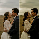 Before and after Dark Wedding LUT Pack effect