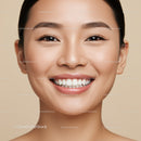 Close up of smiling young woman with flawless skin