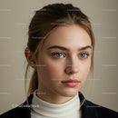 Beautiful Young Woman with Clear Skin and Blonde Hair