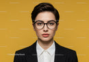 Professional Woman with Glasses Portrait in Stylish Business Attire