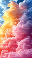Colorful Cloudscape with Vibrant Sunset and Dramatic Sky Scene