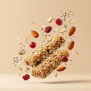 Healthy granola bars with nuts and dried fruits