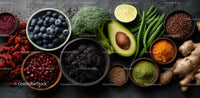 Fresh Organic Superfoods and Culinary Ingredients for Healthy Eating