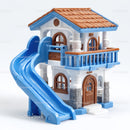Colorful Plastic Playhouse with Slide for Kids Outdoor Fun