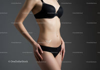 Elegant Black Lingerie Fashion Photo Studio Shot