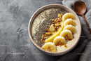 Delicious Tropical Smoothie Bowl with Banana and Chia Seeds
