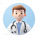Friendly Doctor Figurine with Stethoscope for Healthcare Professionals