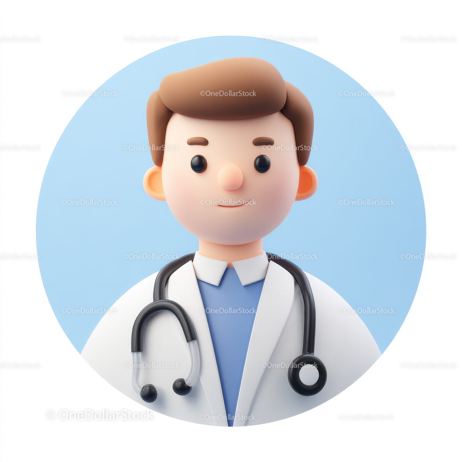 Friendly Doctor Figurine with Stethoscope for Healthcare Professionals