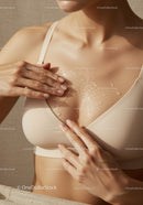 Beautiful Woman Applying Body Lotion for Soft Smooth Skin