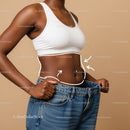 Healthy Woman with Toned Abdomen and Slim Waist in Casual Clothing