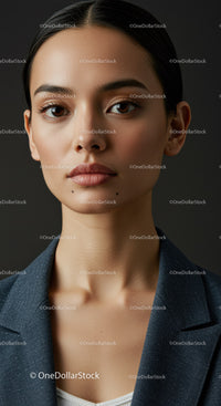Close-Up of Elegant Woman with Smooth Skin and Stylish Appearance