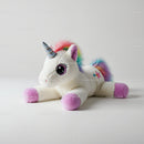 Colorful Unicorn Plush Toy with Rainbow Mane and Big Eyes