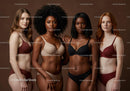 Diverse women in lingerie standing confidently together