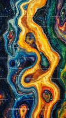 Colorful Abstract Swirl with Bright Vivid Patterns for Modern Art