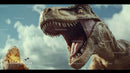 Fierce T-Rex Roaring with Open Mouth in Prehistoric Scene