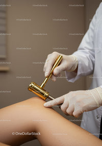 Dermal Therapy Procedure with Medical Equipment on Patient's Skin
