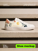 Shoe quarter and heel Editable PSD Mockup preview