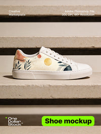 Shoe quarter and heel Editable PSD Mockup preview