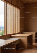 Modern Wooden Interior with Minimalist Design and Natural Light