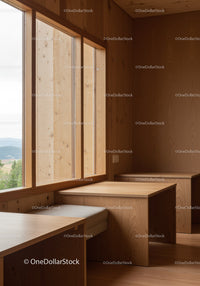 Modern Wooden Interior with Minimalist Design and Natural Light