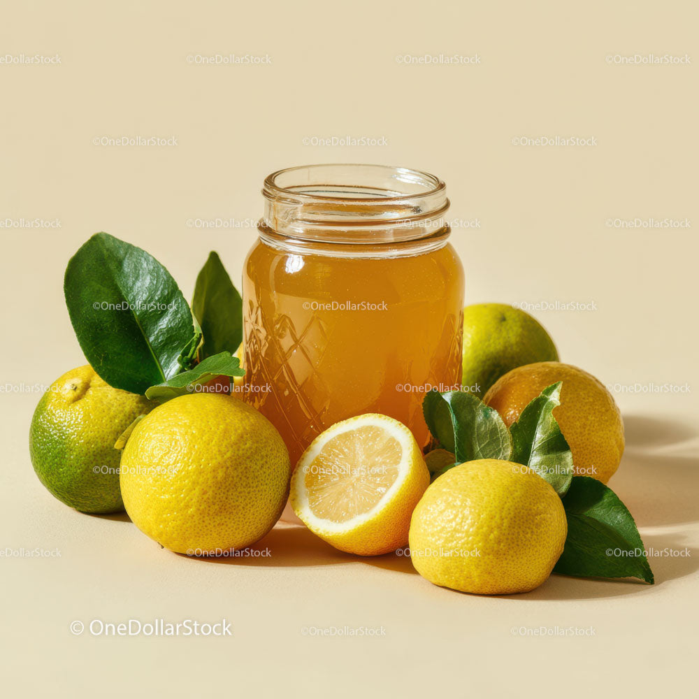 Refreshing Lemonade Jar with Fresh Citrus Fruits