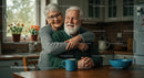 Cheerful Elderly Couple Enjoying Time Together in Kitchen