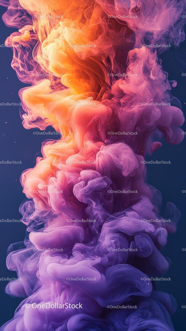 Vibrant Colorful Smoke Swirling Motion Abstract Art