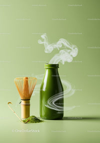 Traditional Matcha Set with Fresh Powder and Steam