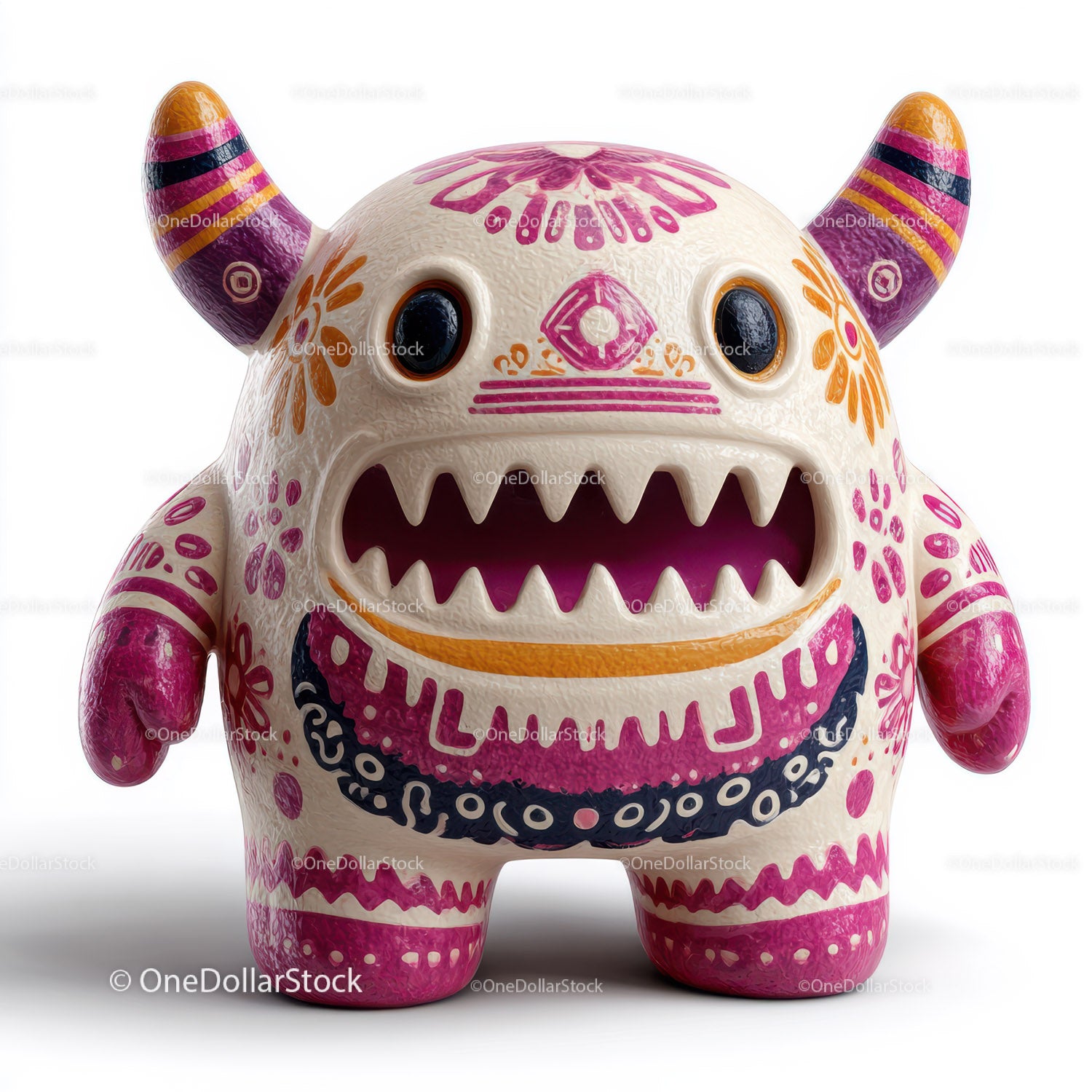 Futuristic Toy Robot with Large Eyes and Bunny Ears for Kids