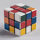 Colorful Rubik's Cube with Vibrant Red, Blue, Green, Yellow, and White Colors