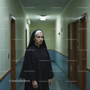 Confident Nurse in Hospital Corridor With Serious Expression