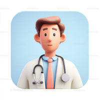 Friendly Doctor Figurine with Stethoscope for Healthcare Professionals