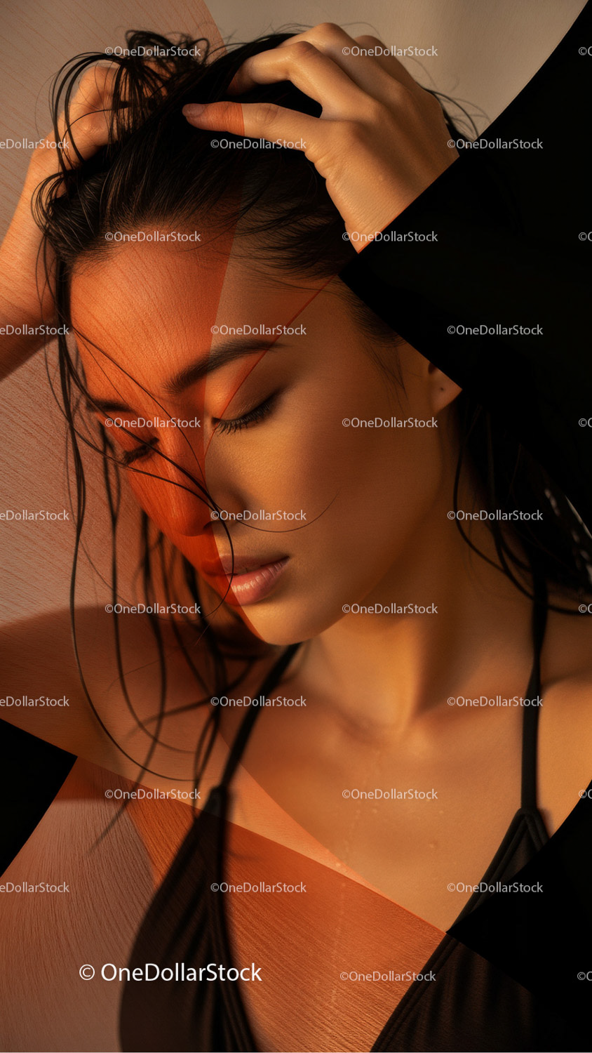 photo editing preview with Beige Bands Photo Overlays