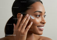 Woman Applying Face Cream for Skincare Routine