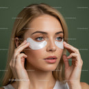 Female Applying Under Eye Patches for Rejuvenation and Skincare