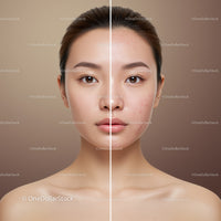Woman with Clear Skin Showing Acne Improvement and Skincare Results