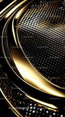 Elegant Black and Gold Metallic Curves for Luxury Design