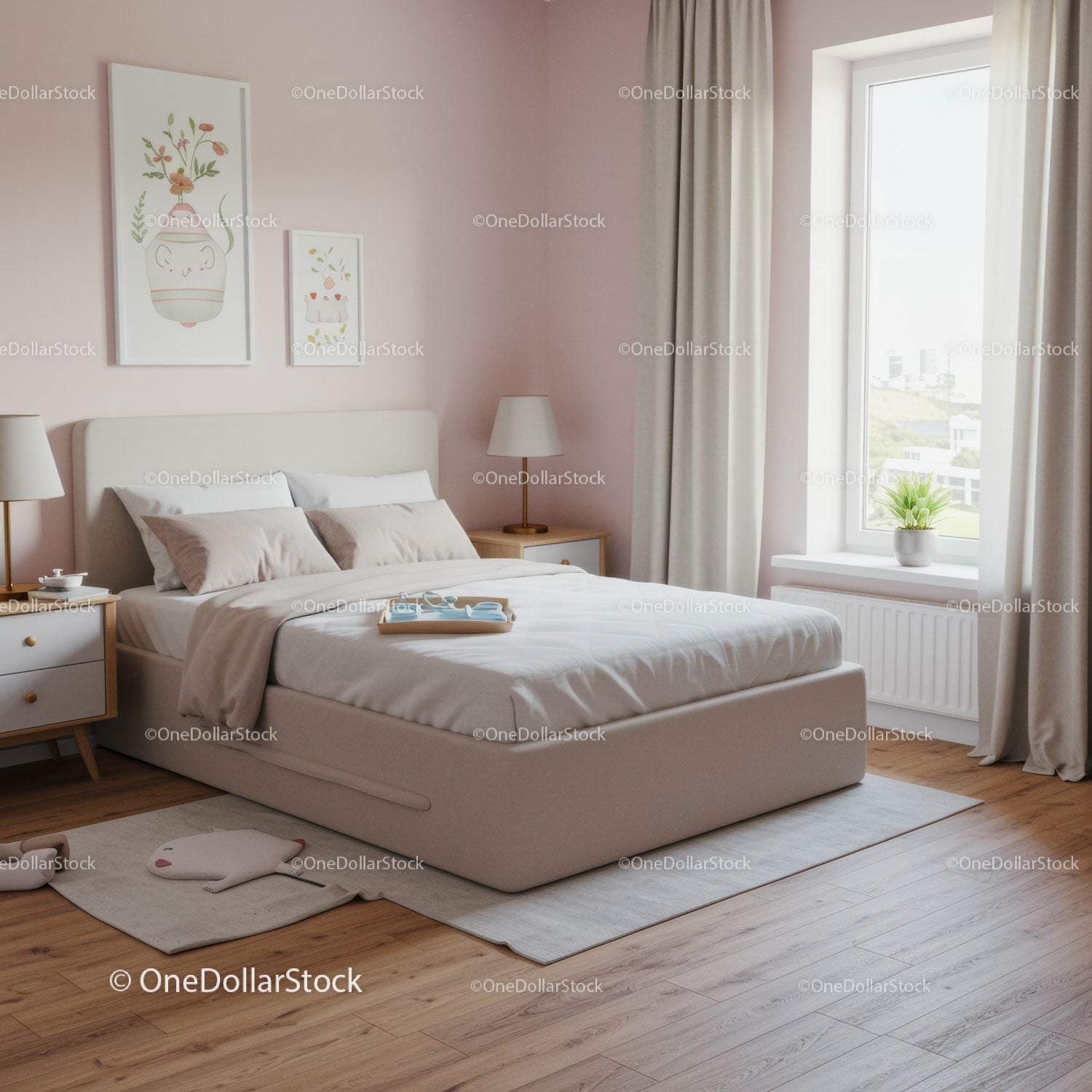 Bright and Cozy Bedroom with Soft Light and Modern Decor