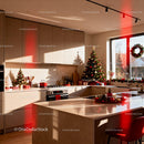 Modern Kitchen Decorated for Cozy Christmas Celebration